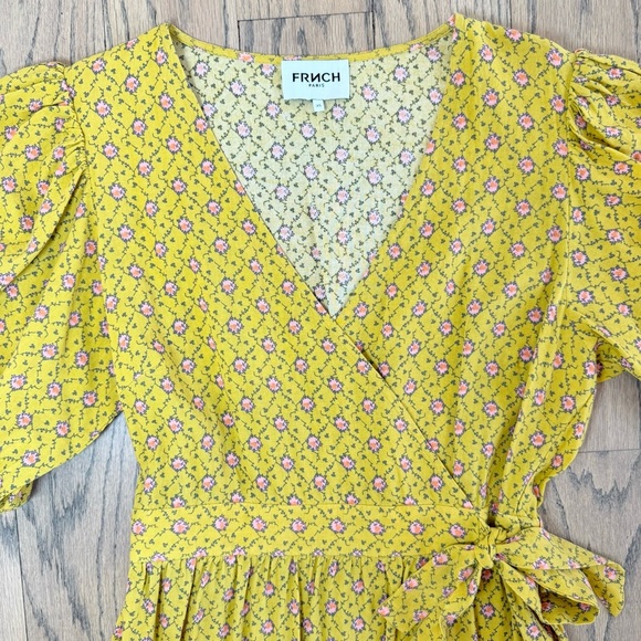 FRNCH Paris Women’s Gladys Floral Puff Sleeve Vintage Inspired Dress Size XS - Picture 9 of 14